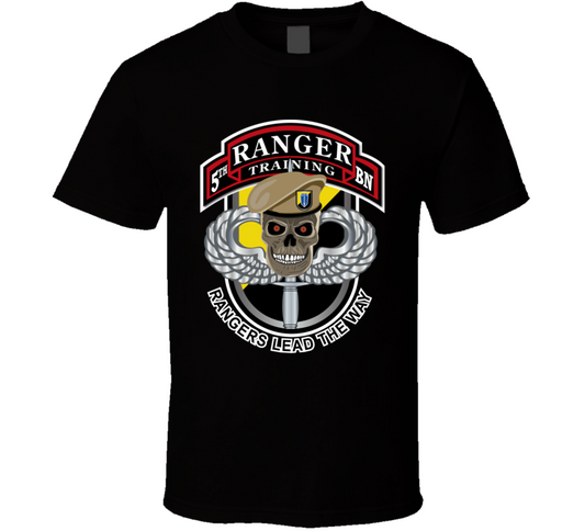 SOF - 5th Ranger Tng Bn w skull - Beret - Sm T Shirt