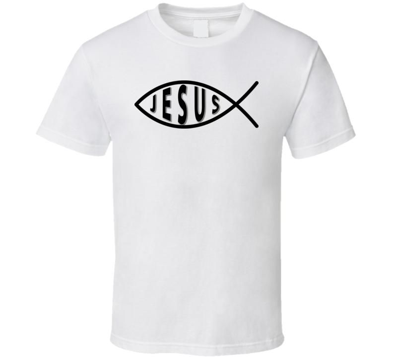 Jesus Fish w Jesus txtx T Shirt