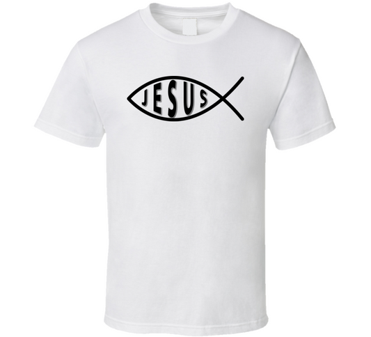 Jesus Fish w Jesus txtx T Shirt