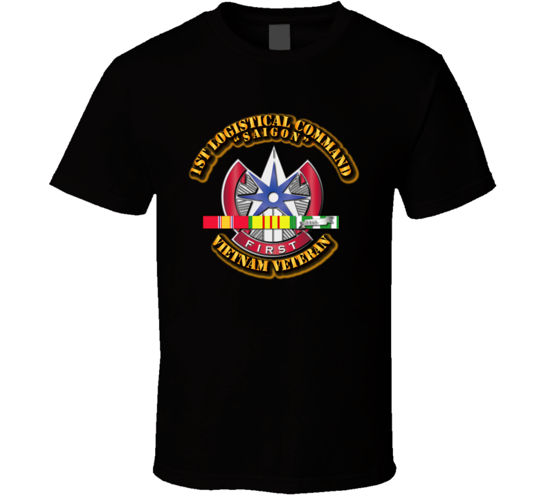 DUI - 1st Logistical Command w SVC Ribbon T Shirt