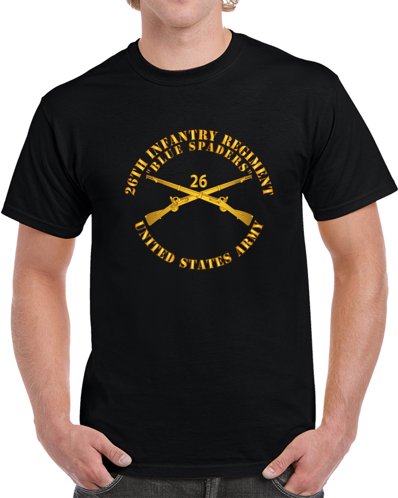 Army - 26th Infantry Regiment - Blue Spaders W Infantry Br X 300 T Shirt