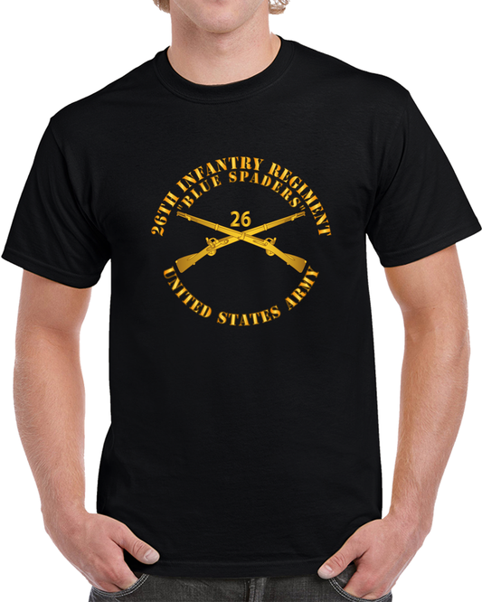 Army - 26th Infantry Regiment - Blue Spaders W Infantry Br X 300 T Shirt