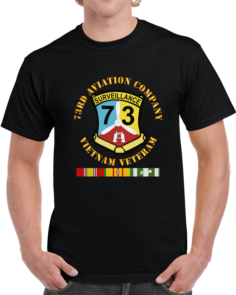 Army - 73rd Aviation Company - Vietnam Veteran T Shirt