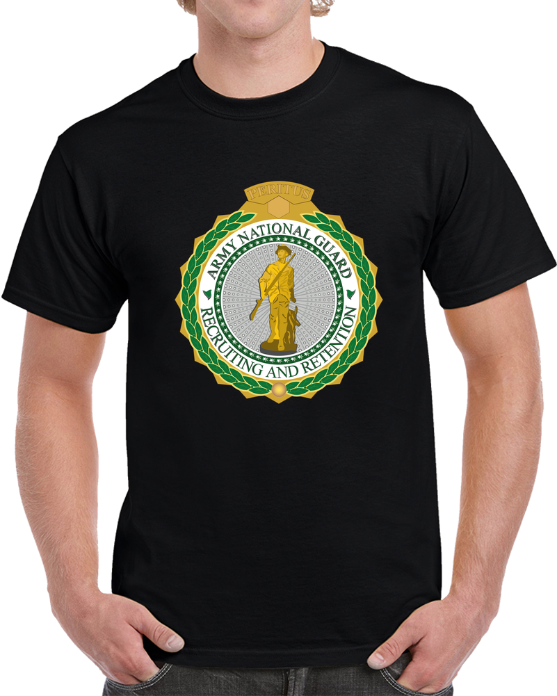 Badge - Army National Guard Retention - Recruiting Badge  - Master Wo Text X 300 T Shirt