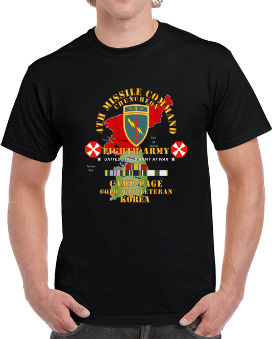 Army - 4th Missile Command - Eighth Army - Camp Page - Chuncheon, Korea - Cold War Veteran X 300 T Shirt