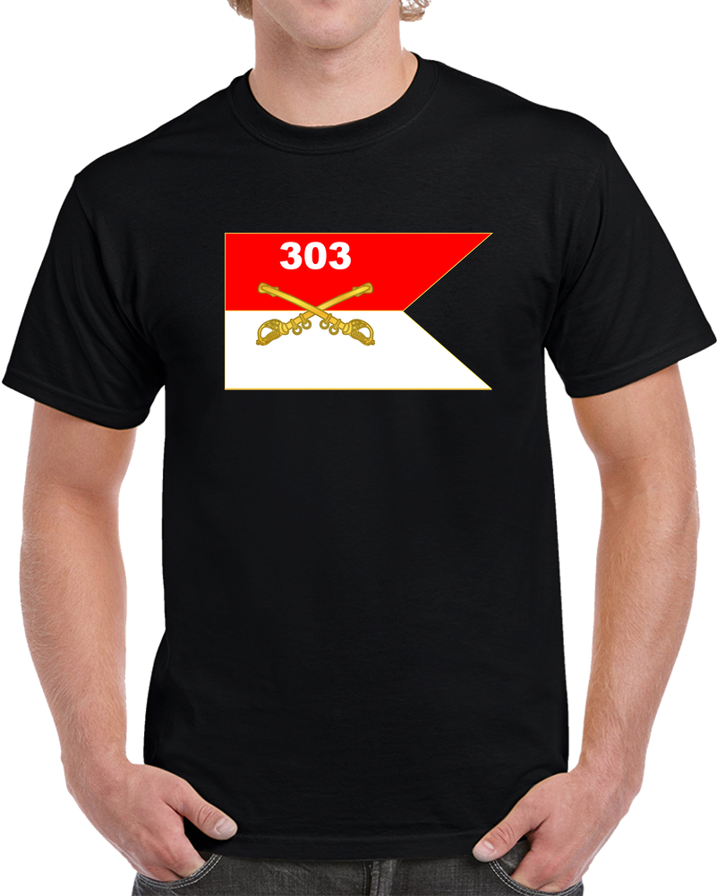 Army - 303rd Armored Cavalry Regiment - Guidon T Shirt