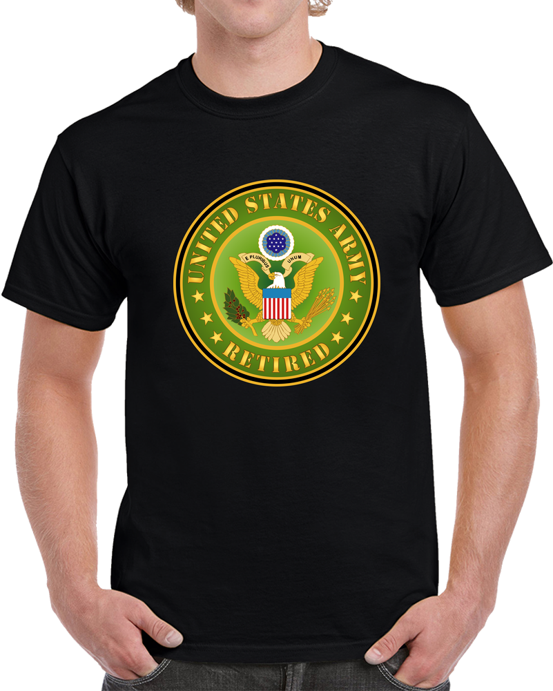 Army - United States Army - Retired - Back T Shirt