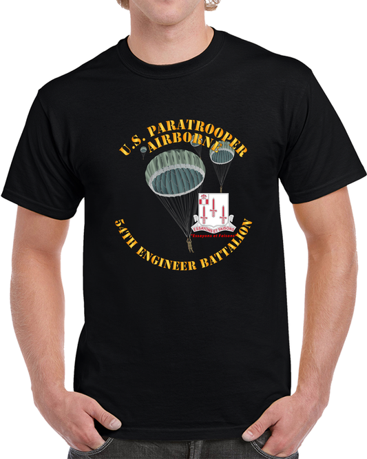 Army - Us Paratrooper - 54th Engineer Battalion X 300 T Shirt