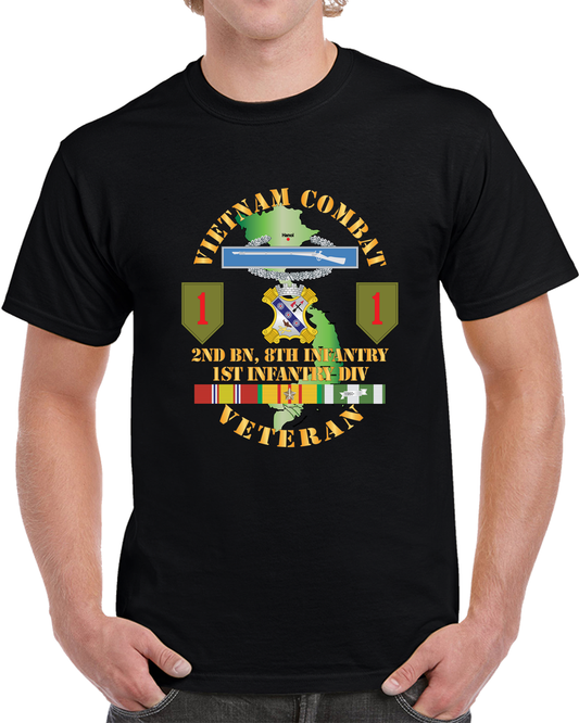 Army - Vietnam Combat Infantry Veteran W 2nd Bn 8th Inf - 1st Id Ssi X 300 T Shirt