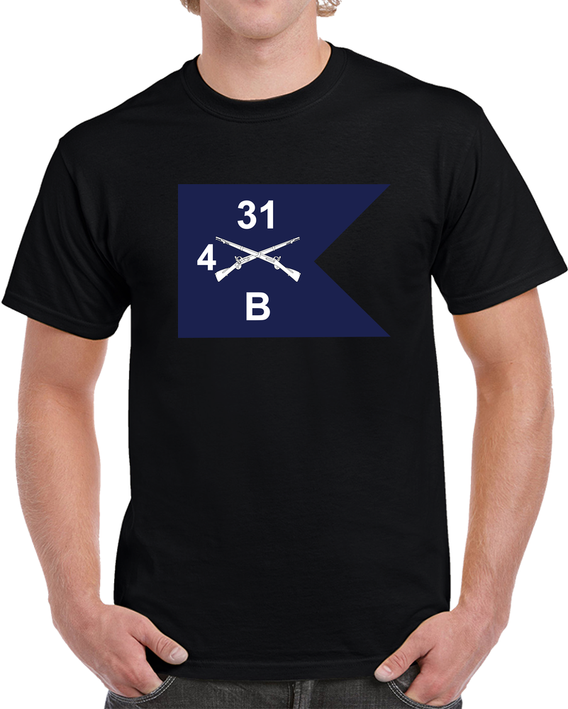 Army - Bravo Company, 4th Battalionn, 31st Infantry Regiment - Guidon X 300 T Shirt