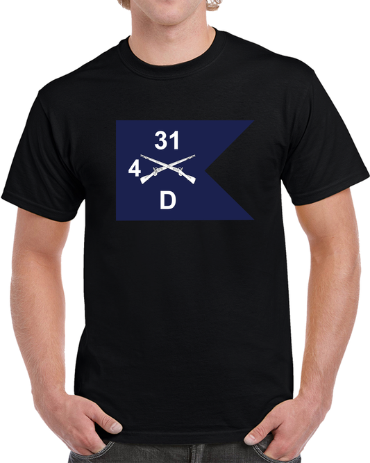 Army - Delta Company, 4th Battalionn, 31st Infantry Regiment - Guidon X 300 T Shirt