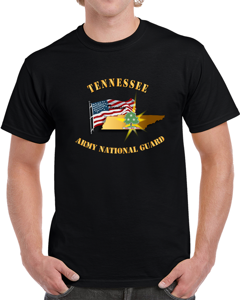 DUI - Ange - Tennessee  With Flag - Gold X 300 T Shirt