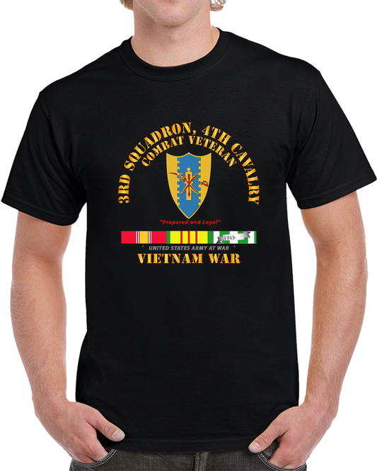 Army - 3rd Squadron 4th Cav- Vietnam War W VN SVC T Shirt