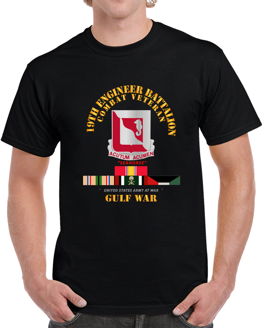 Army - 19th Engineer Battalion - Gulf War W SVC T Shirt
