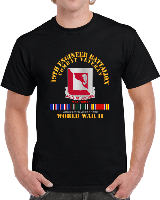 Army - 19th Engineer Battalion - WWII W EU SVC T Shirt
