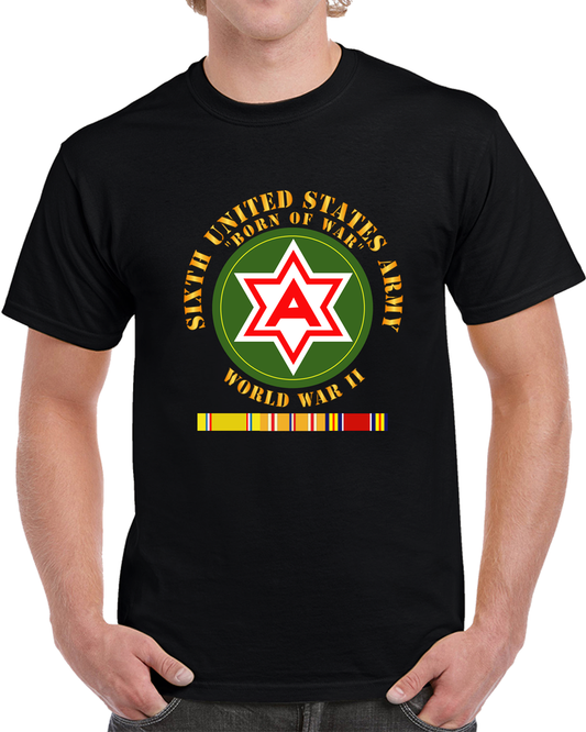 Army - 6th United States Army - WWII W PAC SVC T Shirt