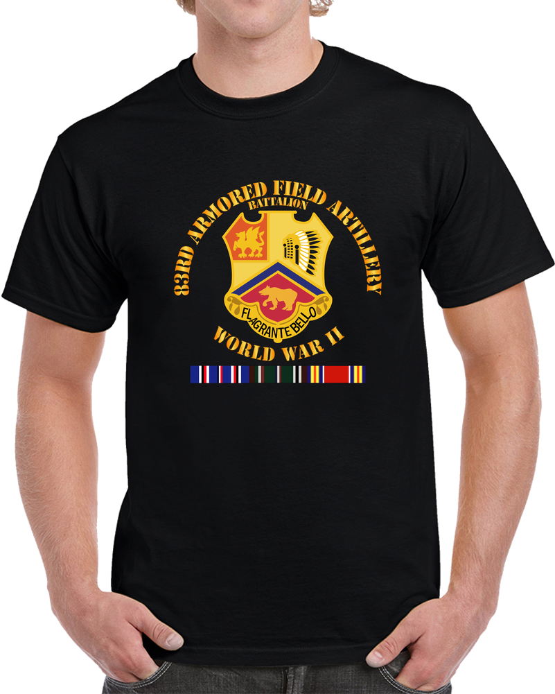 Army - 83rd Armored Field Artillery Bn - WWII W EU SVC T Shirt