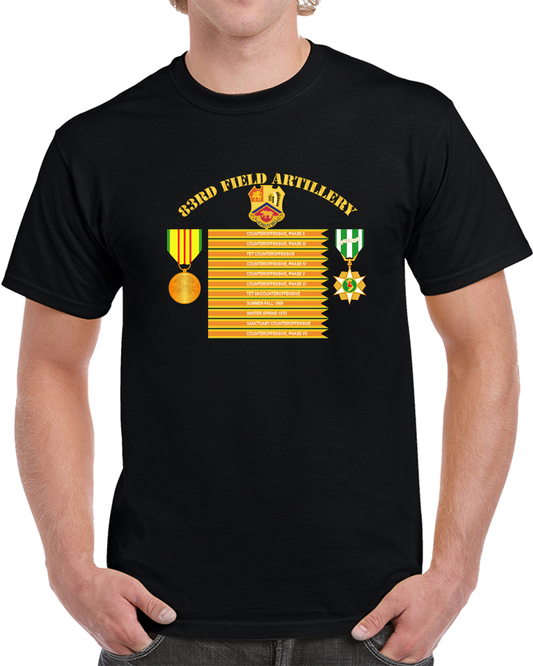 Army - 83rd Artillery - Vietnam Campaign Streamers T Shirt