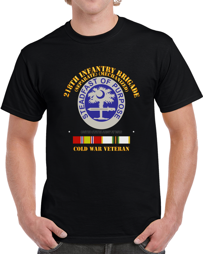 Army - 218th Infantry Bde - Hvy - Spearate - Cold War Veteran - DUI T Shirt