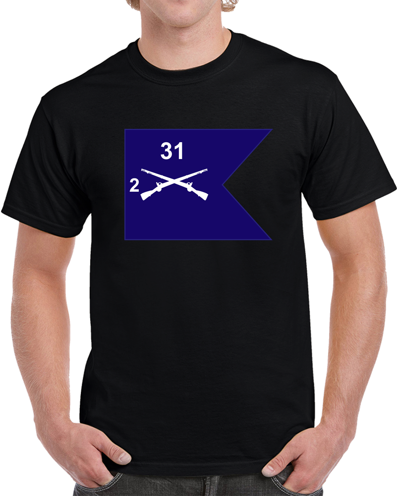 Army - Guidon - 2nd Bn 31st Infantry T Shirt