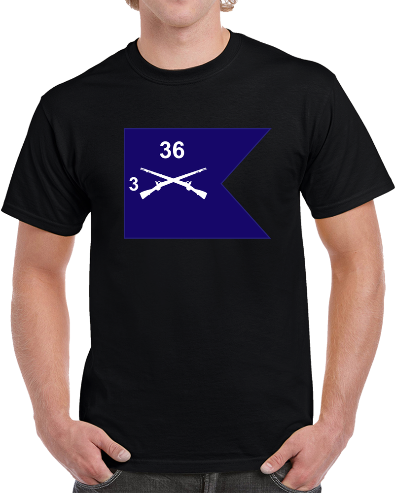 Army - Guidon - 3rd Bn 36th Infantry T Shirt
