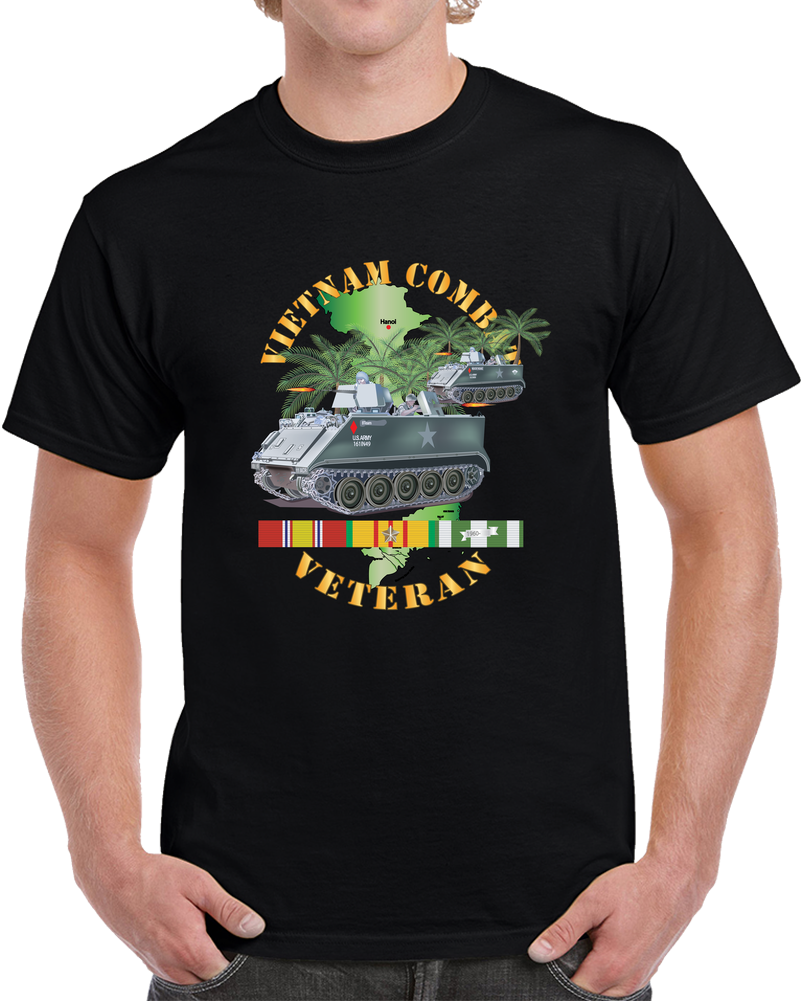 Army - Vietnam Combat Vet -  W Apcs Bteam X 300 T Shirt