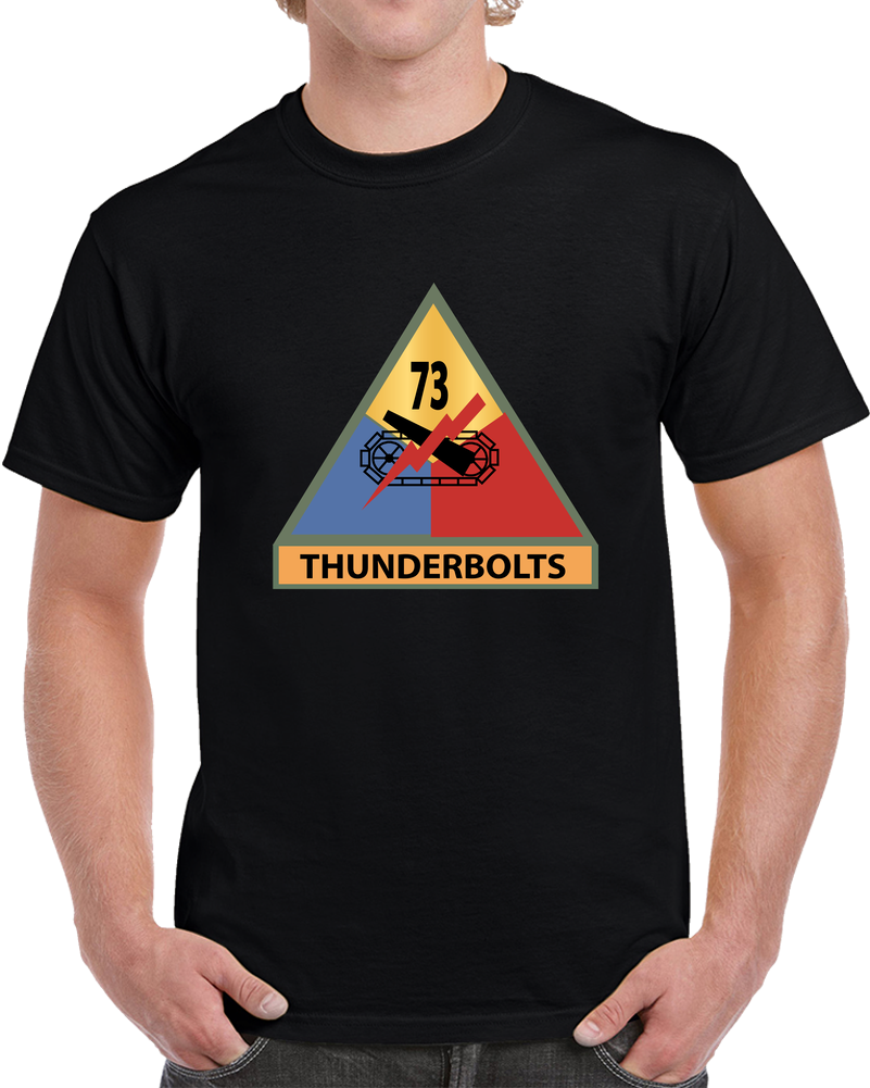 Army - 73rd Tank Battalion -thunderbolts W SSI Name Tape X 300 T Shirt