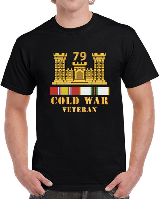 Army - 79th Engineer Battalion - ENG Branch - Cold War Veteran W COLD SVC X 300 T Shirt
