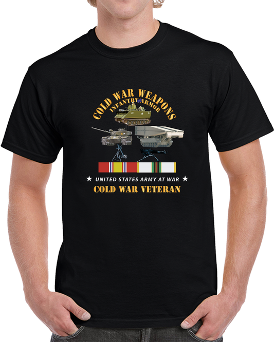 Army - Cold War Weapons - Infantry Armor  W Cold  Vet - COLD SVC X 300 T Shirt