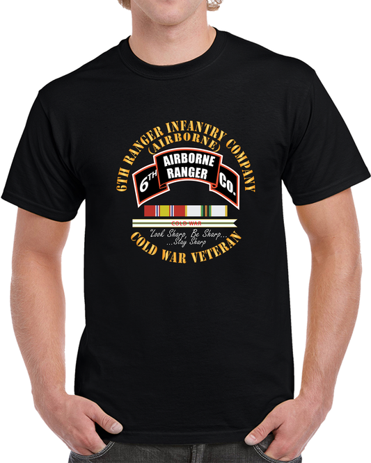 6th Ranger Infantry Company - Airborne - Cold War SVC Ribbons X 300 T Shirt