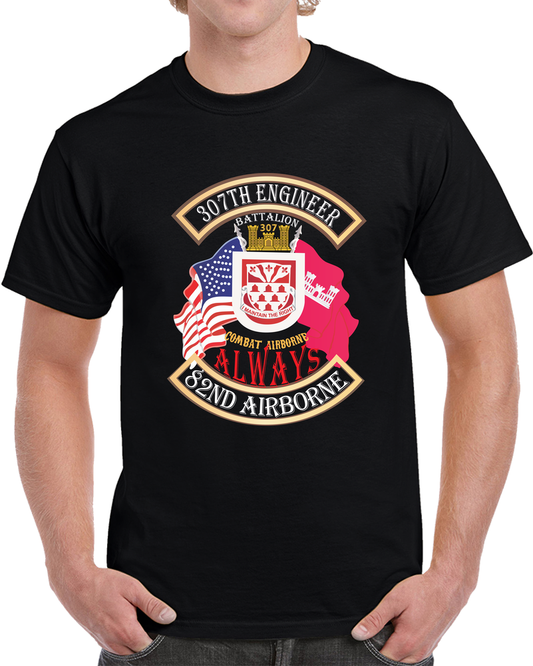 307TH Engineer Battalion - MC Patch Style W ENG Br X 300 T Shirt
