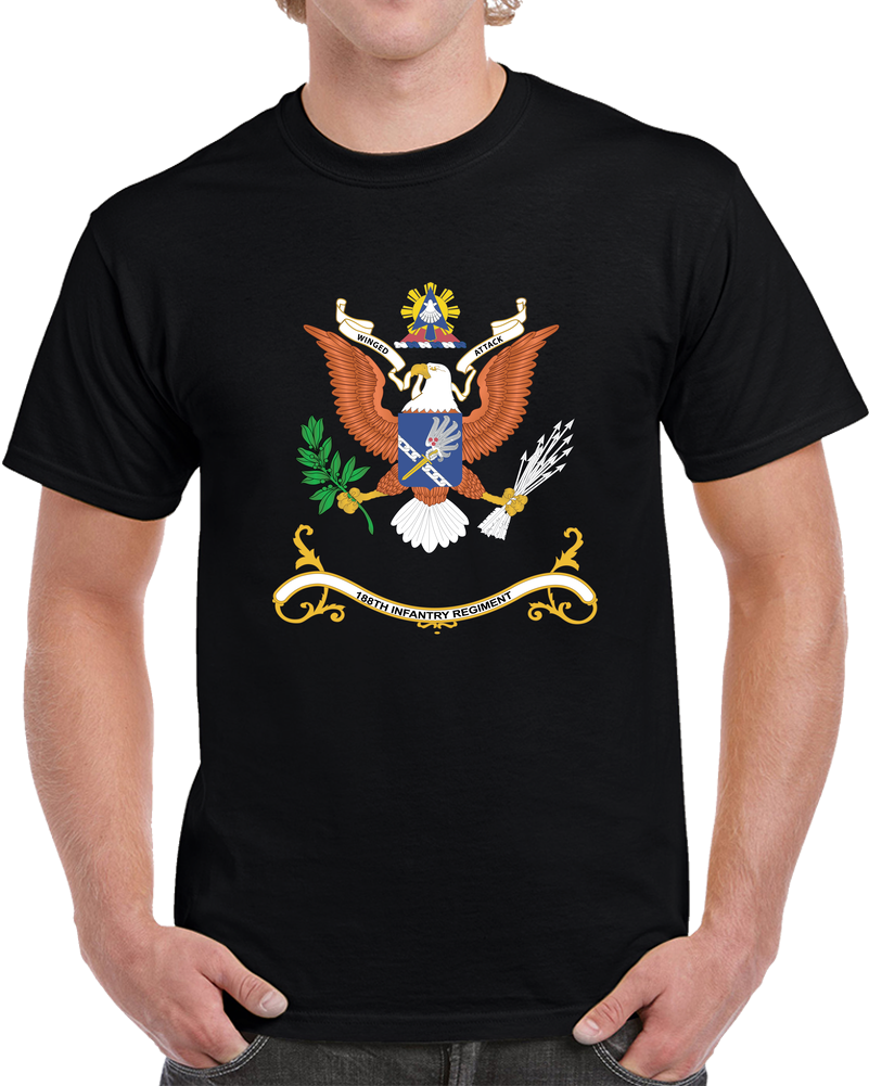 Army - Regimental Colors - 188th Infantry Regiment - WINGED ATTACK X 300 T Shirt