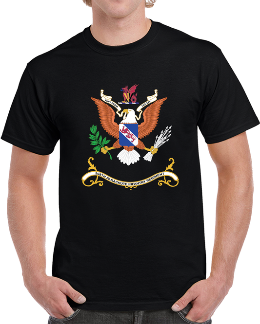 Army - Regimental Colors - 508th Parachute Infantry Regiment  - FURY FROM THE SKY X 300 T Shirt