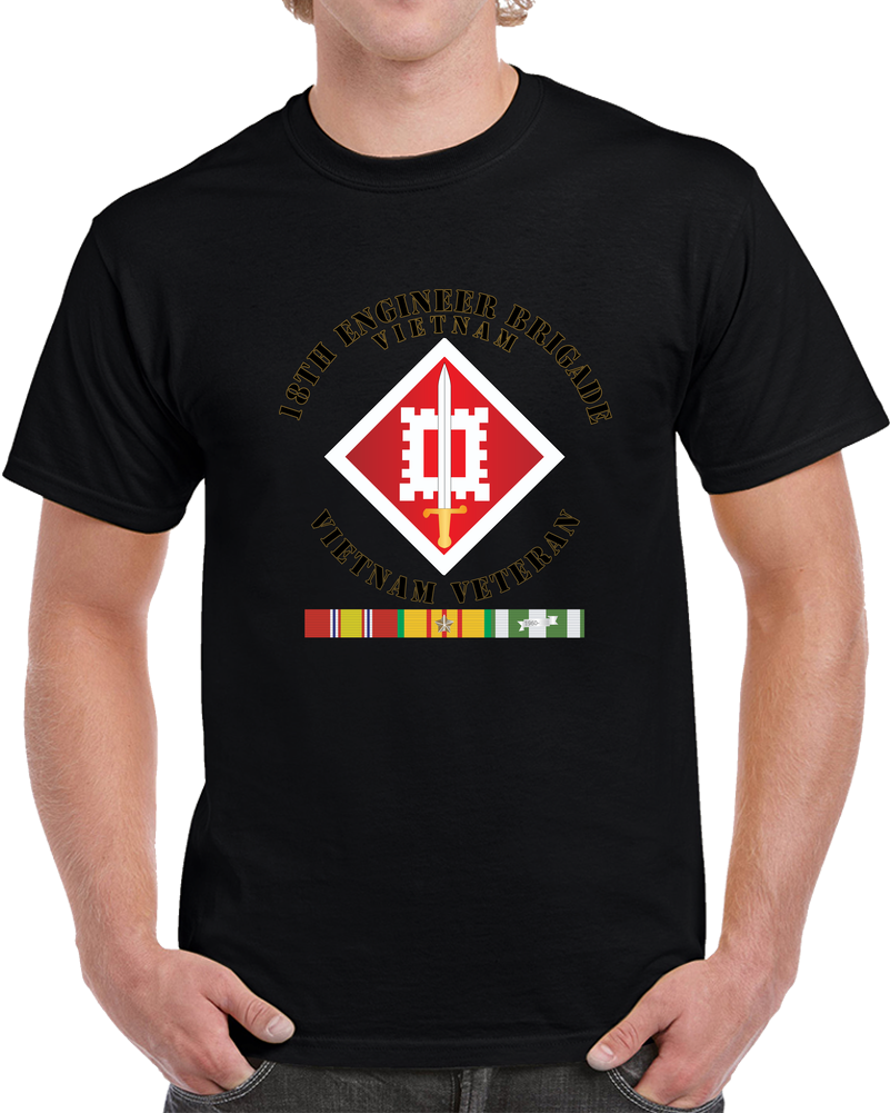 Army - 18th Engineer Brigade W SVC Ribbons X 300 T Shirt