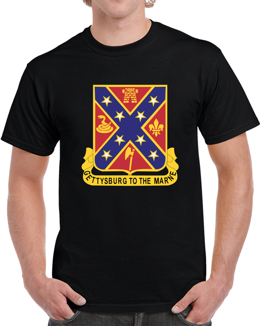 Army - 107th Field Artillery Regiment- Battalion - DUI Wo Txt X 300 T Shirt