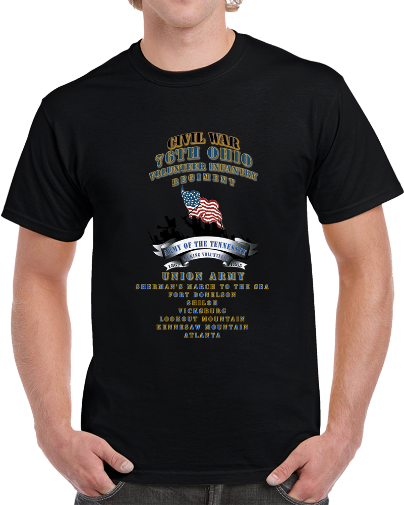 Civil War - 76th Ohio Infantry Regiment - USA - Battle X 300 T Shirt