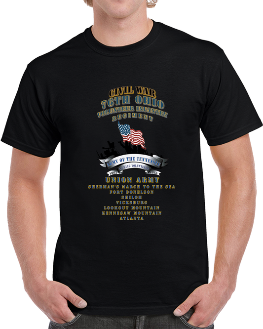 Civil War - 76th Ohio Infantry Regiment - USA - Battle X 300 T Shirt