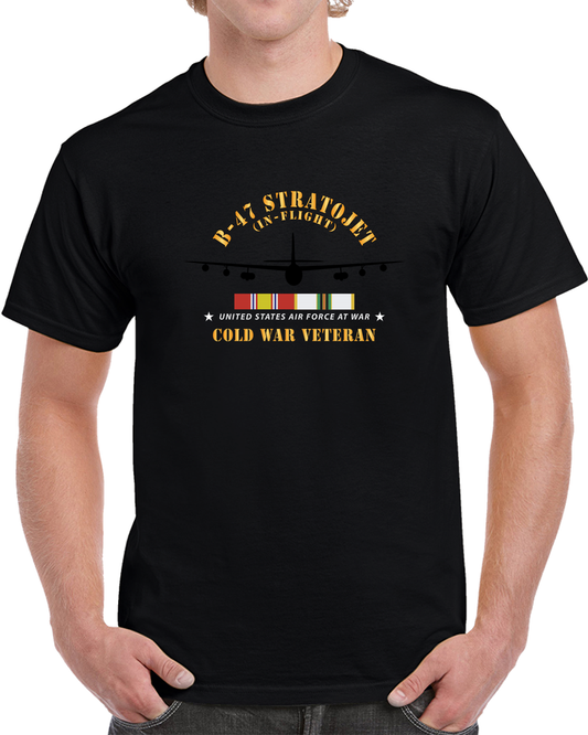 USAF - B-47 Stratojet - In Flt - Silhouette - Cold War Veteran X 300 T Shirt