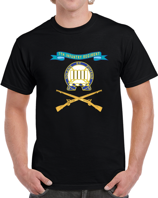 Army - 7th Infantry Regiment W Ribbon - Br X 300 T Shirt