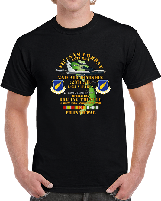 USAF - 2nd Air Division - Operation Rolling Thunder W VN SVC T Shirt