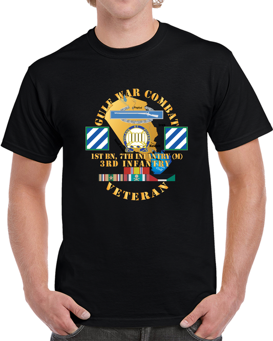 Army - Gulf War Combat Infantry Vet W 1st Bn 7th Inf - 3rd ID SSI X 300 T Shirt