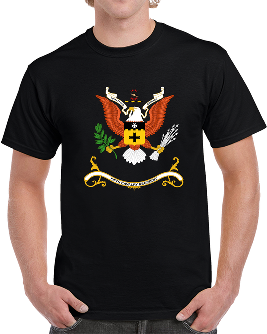 Army - Regimental Colors - 5th Cavalry Regiment X 300 T Shirt