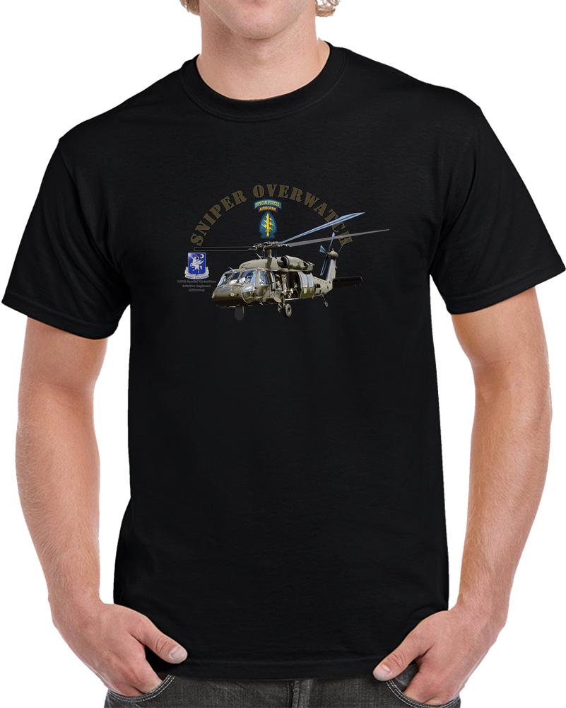 Army - Sniper Overwatch W SFG - 160th AVN T Shirt