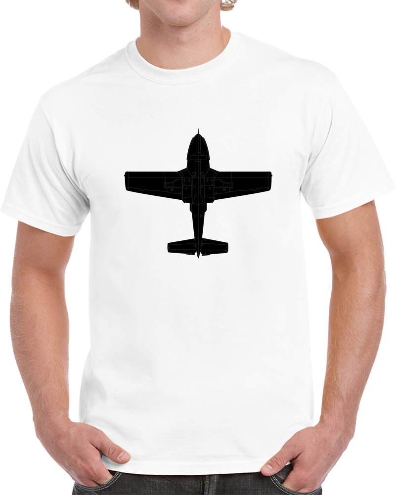Aircraft - T-37-trainer - Bottom - Black - Metal X 300 T Shirt