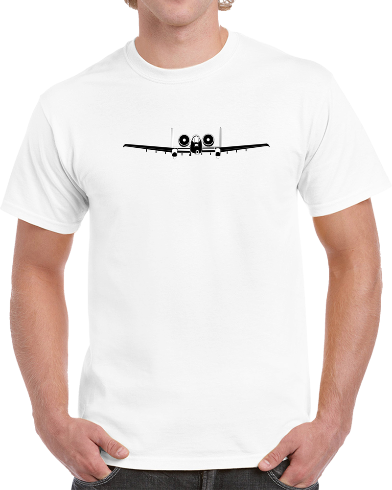 Aircraft - USAF - A-10 Thunderbolt II - Front - BW X 300 T Shirt