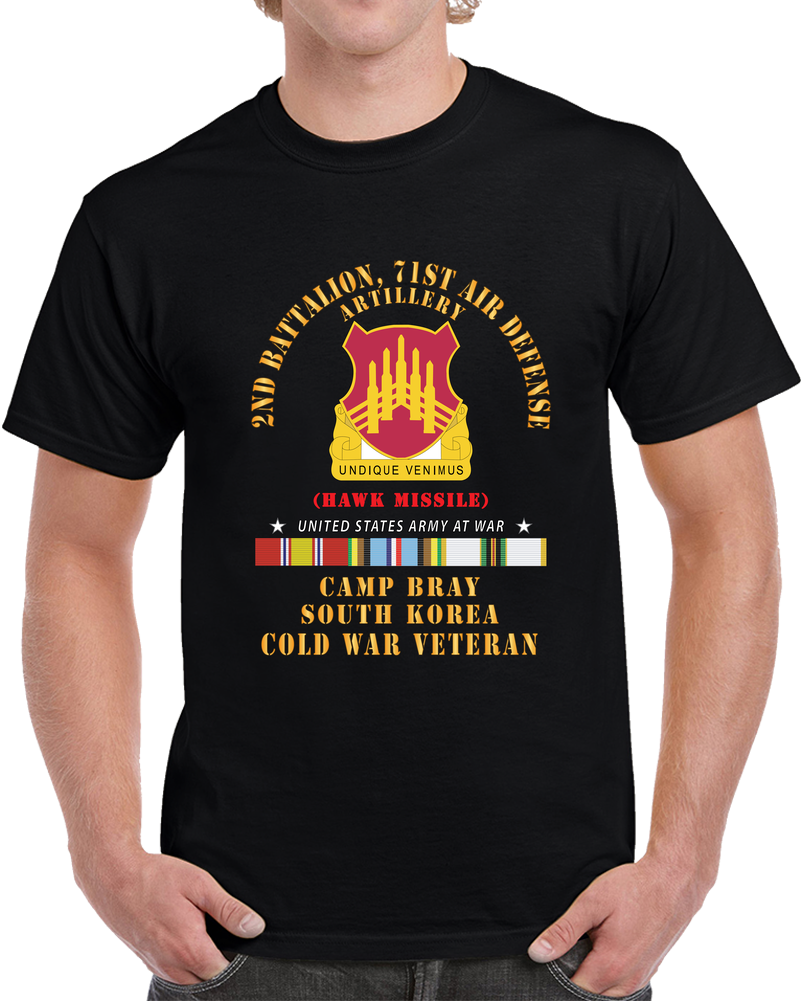 Army - 2nd Battalion, 71st Artillery - Hawk -  Camp Bray, South Korea - Cold War Veteeran X 300) T Shirt