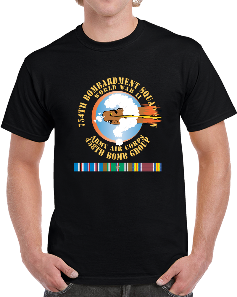 AAC - 754th Bombardment Squadron - 458th Bomb Group - WWII W EUR SVC X 300 T Shirt