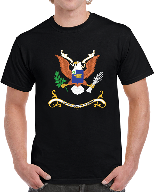 Army - Regimental Colors - 40th Infantry Regiment - No Motto X 300 T Shirt