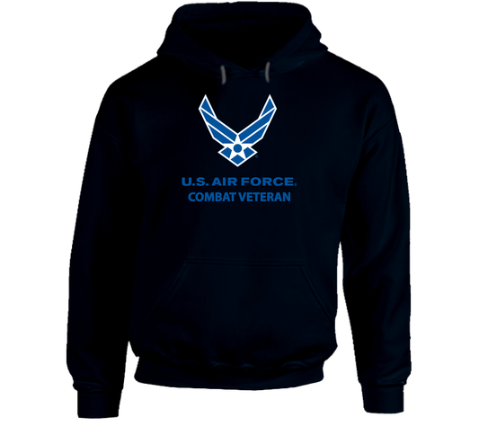 USAF Logo, TM Txt - U S Air Force - Combat Veteran X 300 Hoodie