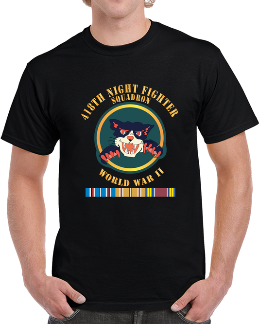 AAC - 418th Night Fighter Squadron - 2nd Ver - WWII W SVC X 300 T Shirt